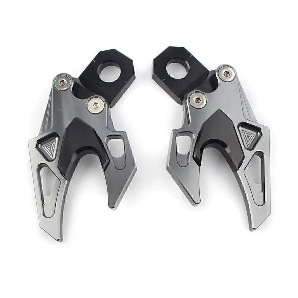 Grey CNC Rear Fork Chain Adjuster for Honda CB650F (2014-2018)