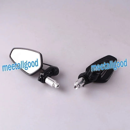 Set of 2 Universal Fit 7/8" Handlebar End Rear View Mirrors for Motorcycles