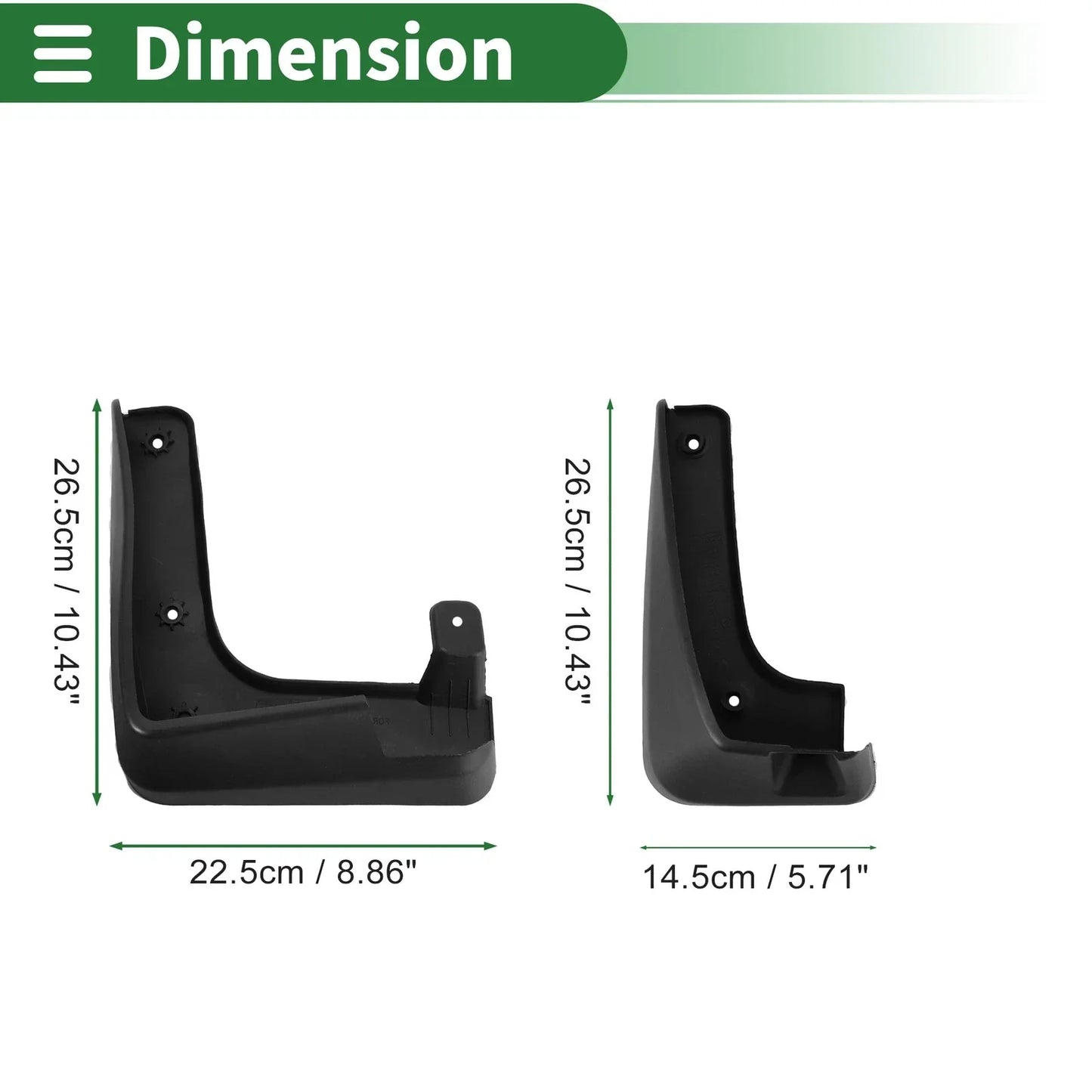 Mud Flaps Splash Guards for Hyundai Tucson (2017-2020) with Mount Accessories