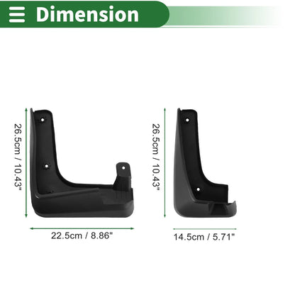 Mud Flaps Splash Guards for Hyundai Tucson (2017-2020) with Mount Accessories