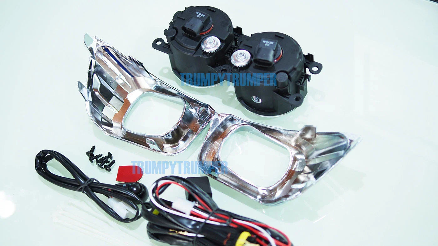 Fog Lamp Set with Chrome Covers for Ford Ranger (2018-2019)