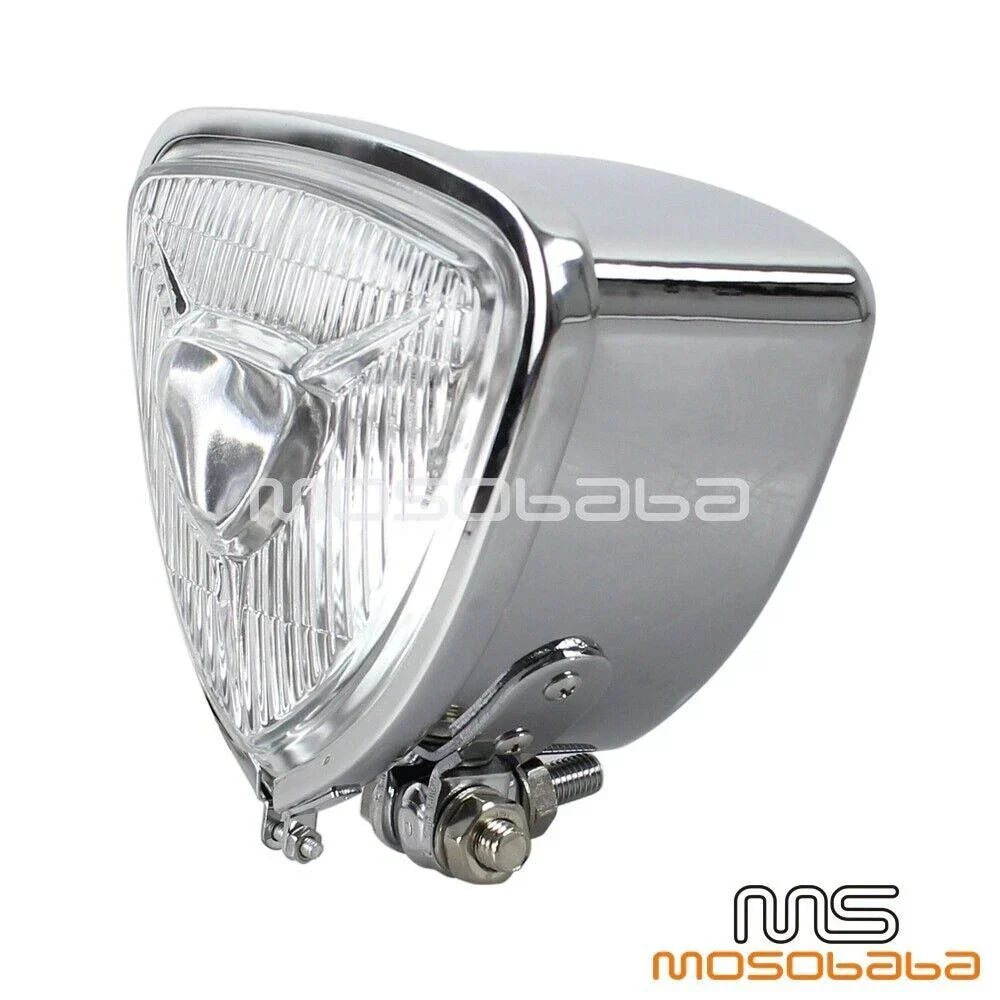 Chrome Triangle Retro Headlight for Harley Street Glide (2014-2023)