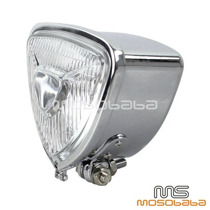 Chrome Triangle Retro Headlight for Harley Street Glide (2014-2023)