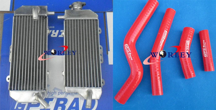 Aluminum Radiator & BLACK Hose for Yamaha WR450F (2007-2011)