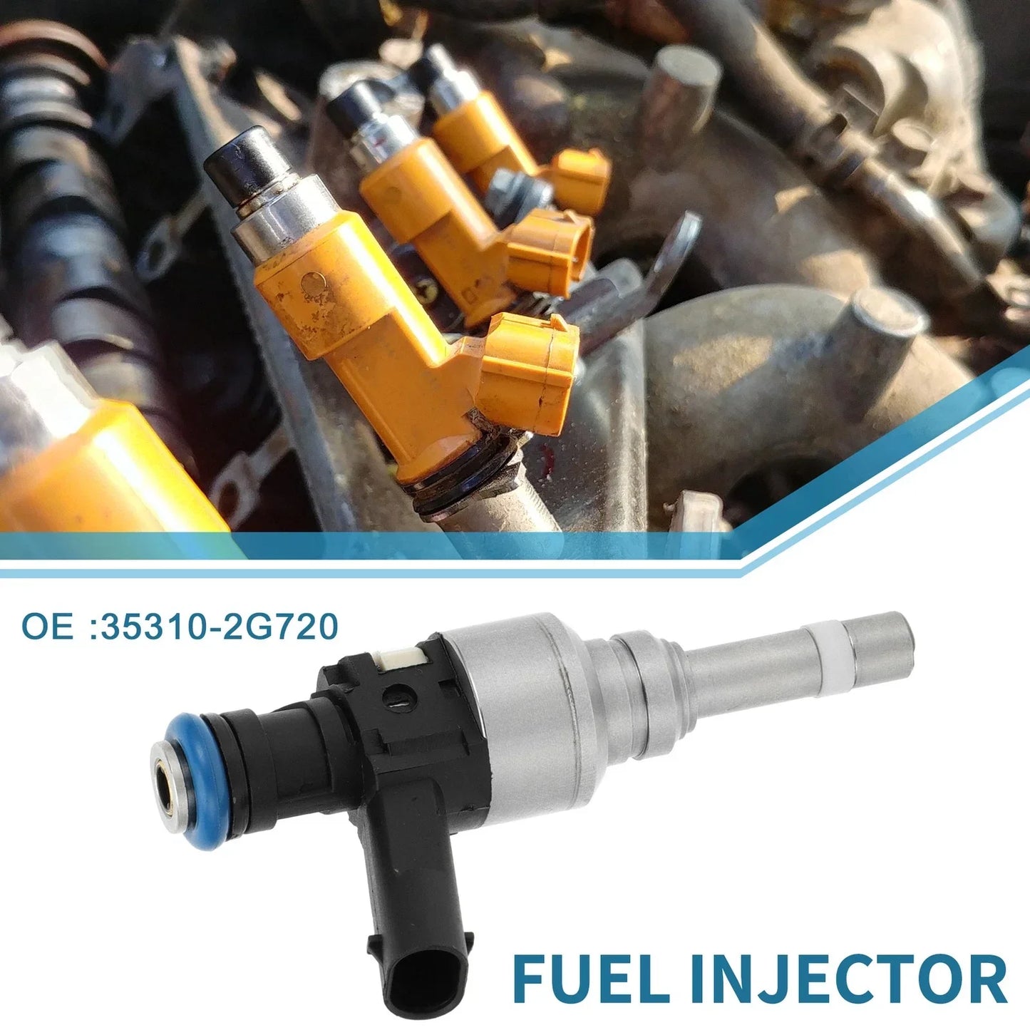 Fuel Injector for Hyundai Santa Fe Sport 2.0T 2013-2016 Black 1 x Unit