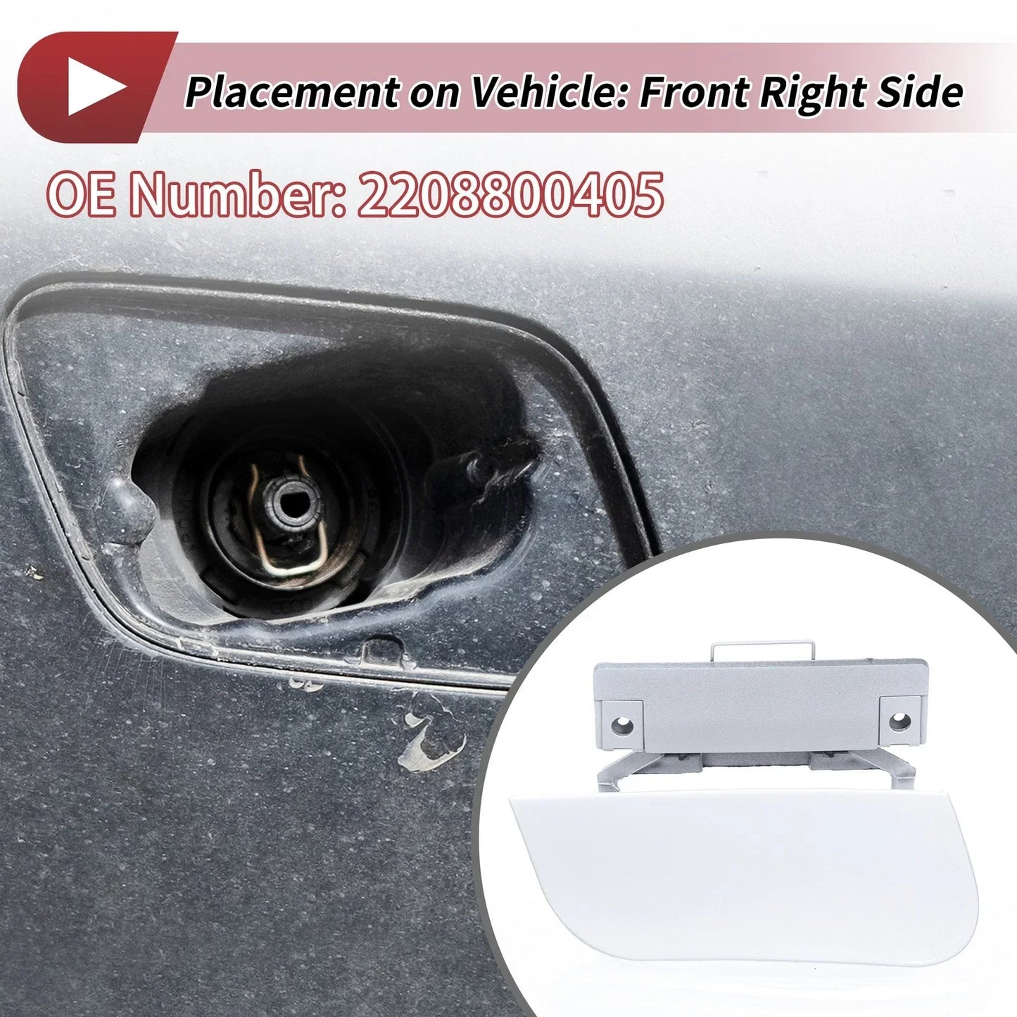 Front Right Bumper Headlight Washer Nozzle Cover for Mercedes-Benz S430 (2000-2006)