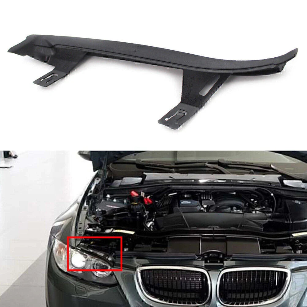 Black ABS Front Right Upper Headlight Gasket for BMW 3 Series (2007-2013)