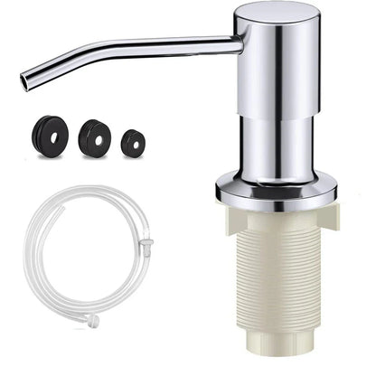 360�� Sink Soap Dispenser Kitchen Liquid Pump Stainless Steel & Plastic