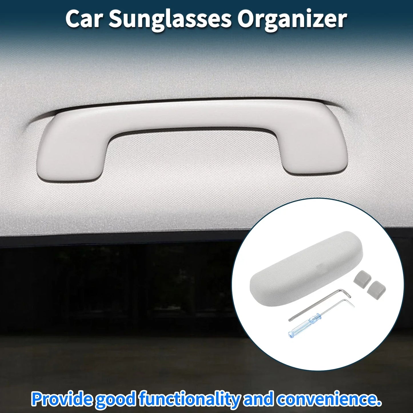 Sunglasses Case for Porsche Macan Eyeglasses Holder Storage Box Suede Grey