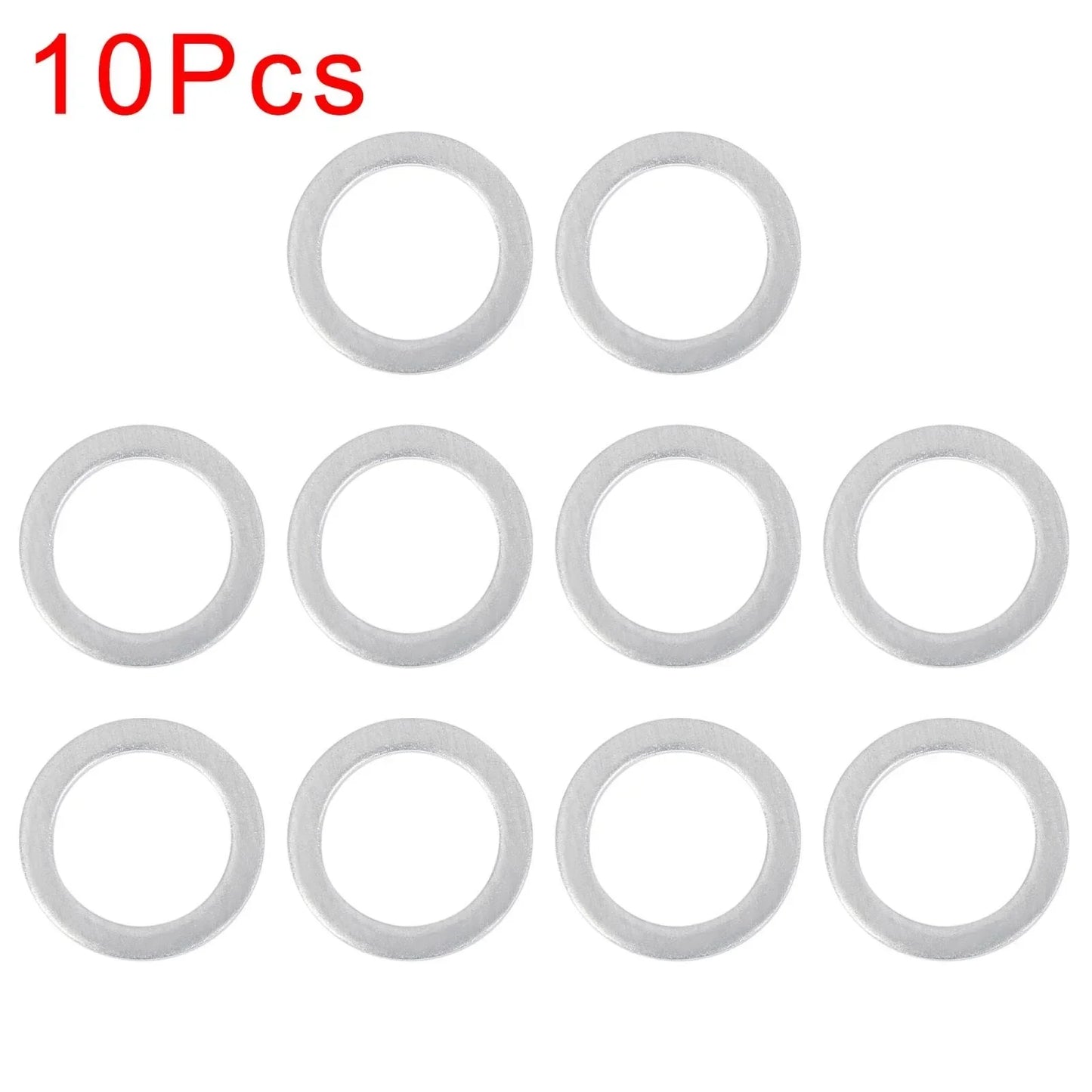 10 x M20 Silver Tone Oil Drain Plug Gaskets for Honda (94109-20000)
