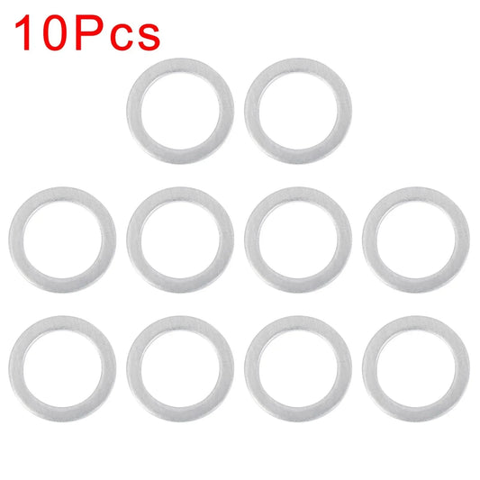 10 x M20 Silver Tone Oil Drain Plug Gaskets for Honda (94109-20000)