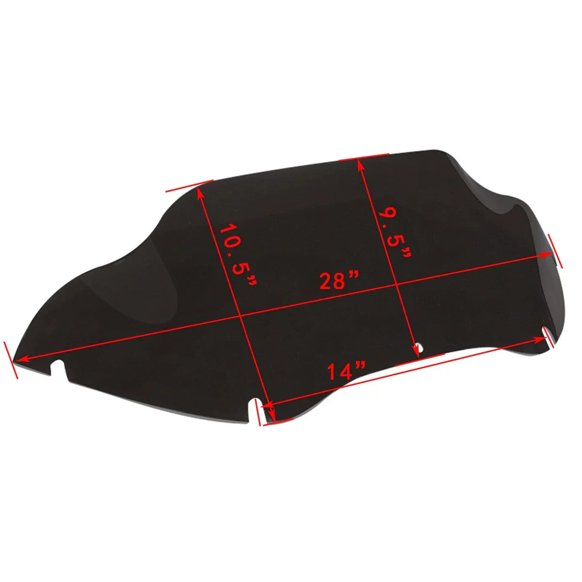 9.5'' Windshield Windscreen & Chrome Trims for Harley Road Glide (2004-2013)