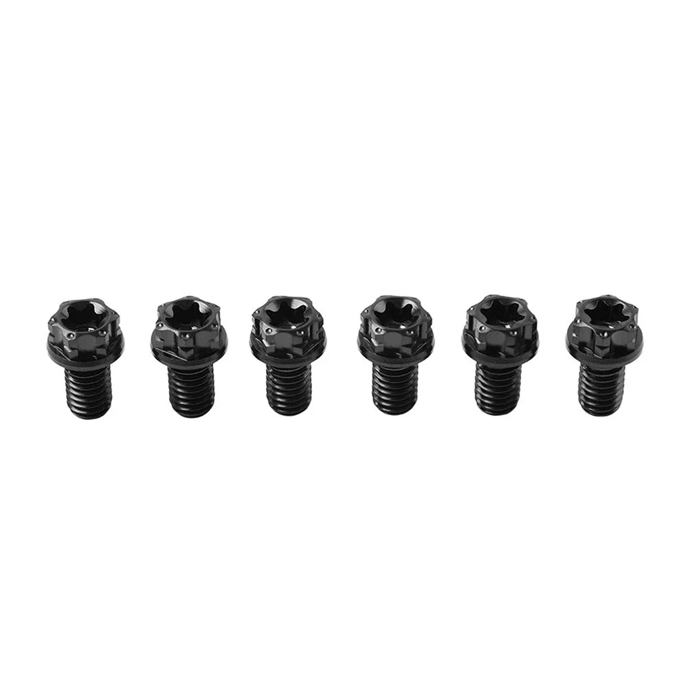 6pcs M10x40mm Titanium Torx Head Flange Screws for Motorcycle Bike