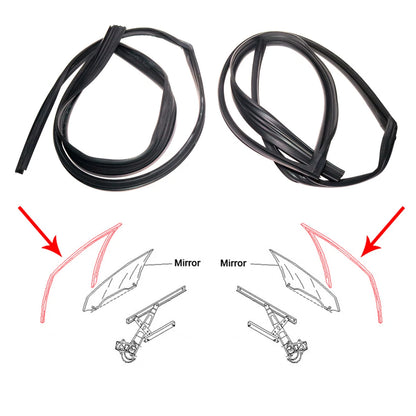 Front Door Glass Run Channel Seal for Honda Civic Sedan DX 1991-1995