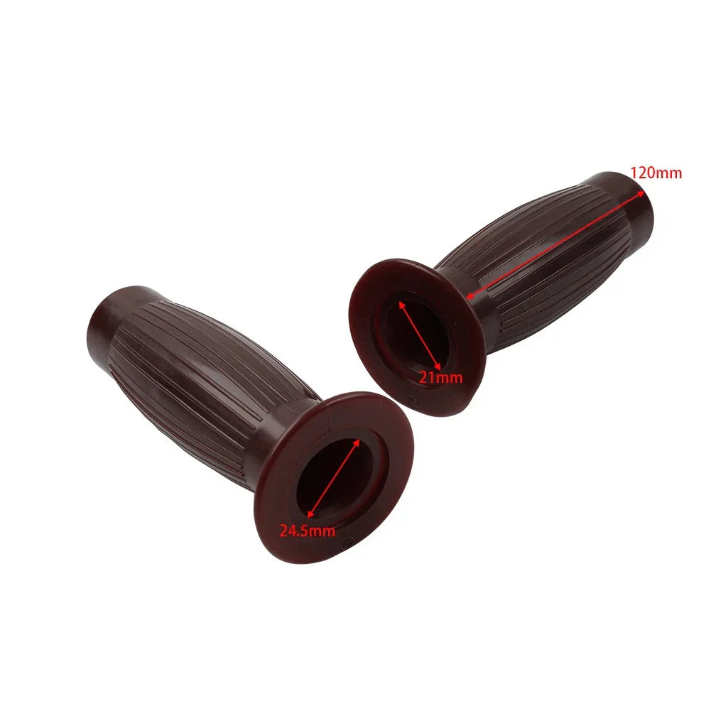7/8" Easy-Hold Hand Grips for Vintage Motorcycle Handlebars - Red