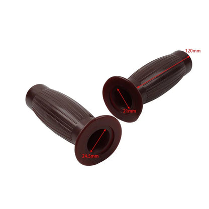 7/8" Easy-Hold Hand Grips for Vintage Motorcycle Handlebars - Red