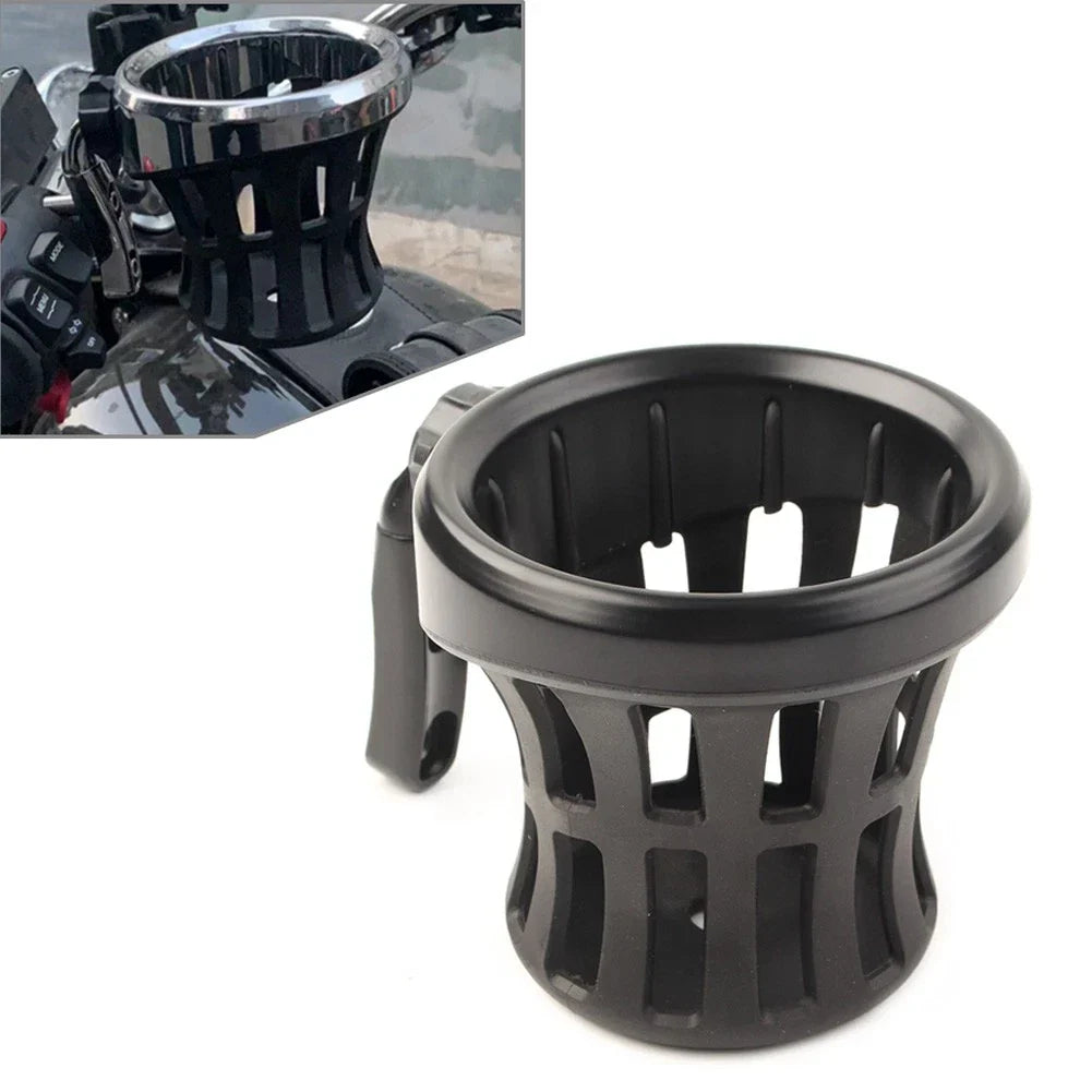 Handlebar Cup Holder Drink w/ Mesh Basket for Harley
