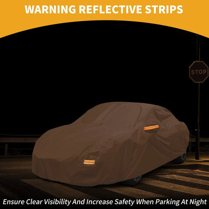 Waterproof All Weather Car Cover for Lexus LC - Orange Cotton with Zipper