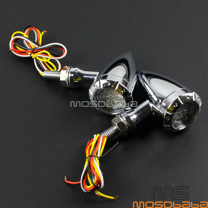 LED Rear Turn Signal Light for Harley Chopper Cruiser 10mm 12V