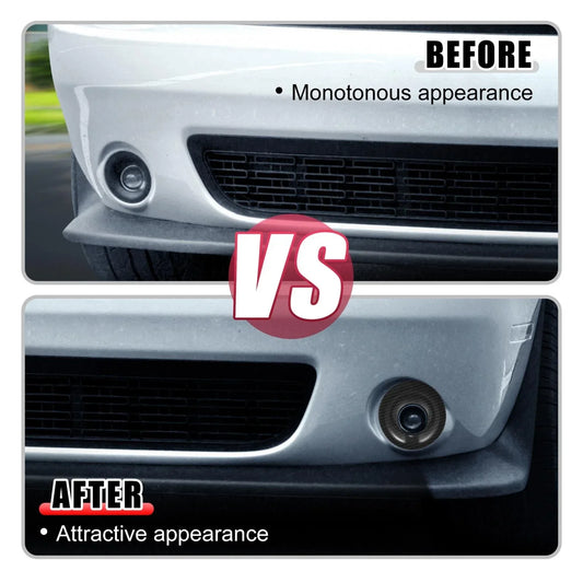 2 x Car ABS Front Fog Light Covers Trim for Dodge Challenger (2015-2020) Black