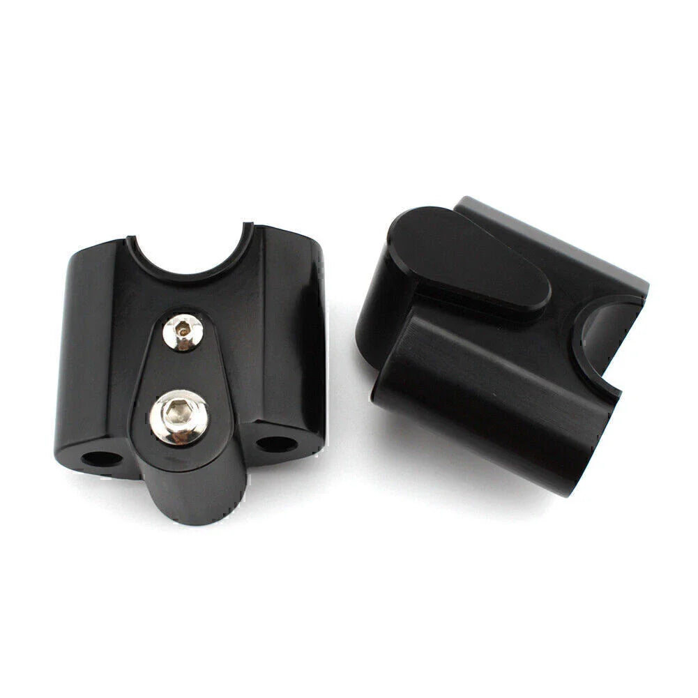 Black Handlebar Risers Lift Clamp Adapters for BMW R 18 Classic (2022-2023)