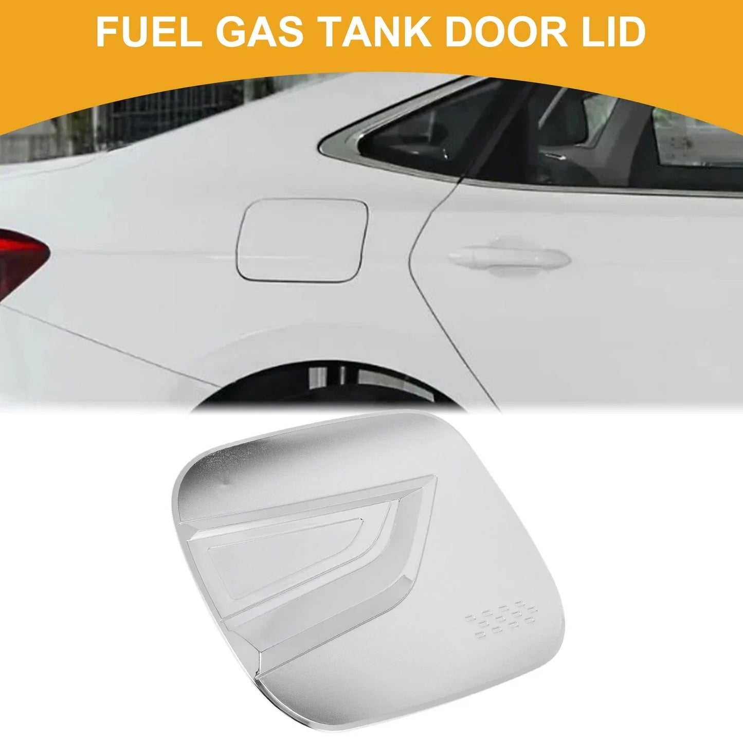 Fuel Tank Door Cap for Lexus NX 2022-2025 Gas Tank Flap Chrome Silver Tone