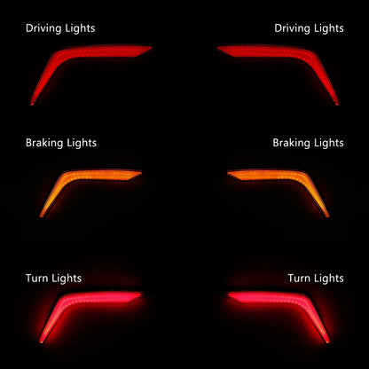Rear Saddlebag Turn Brake Light Accents for Honda Goldwing GL1800 (2018-2024)
