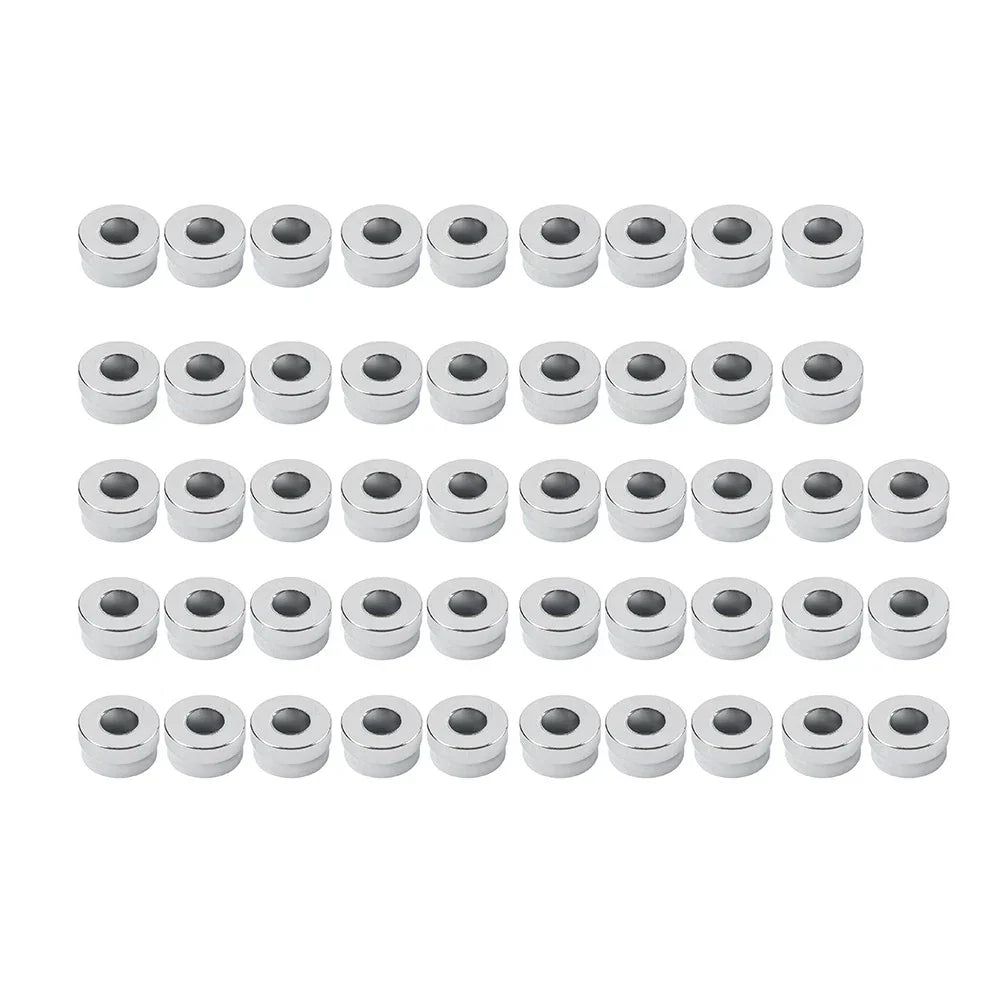 48X Chrome Engine Bolt Topper Caps for Harley Twin Cam Touring Road Glide