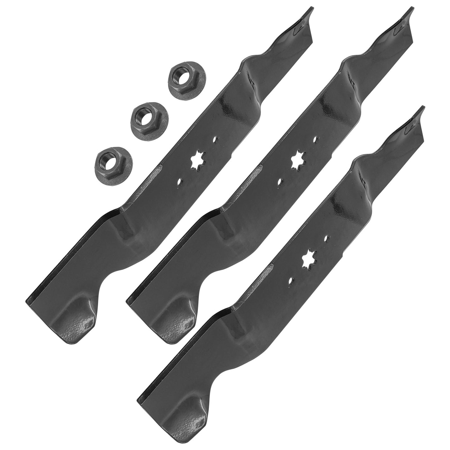 Deck Blades w Nuts Replacement for MTD Cub Cadet RZT54 RZT-54 54" (2005–2018)