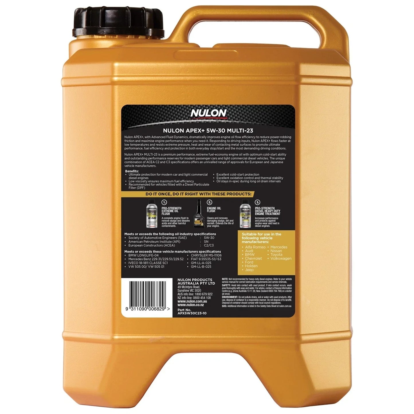 10L NULON APEX+ 5W-30 MULTI-34 APX5W30C34 Engine Oil