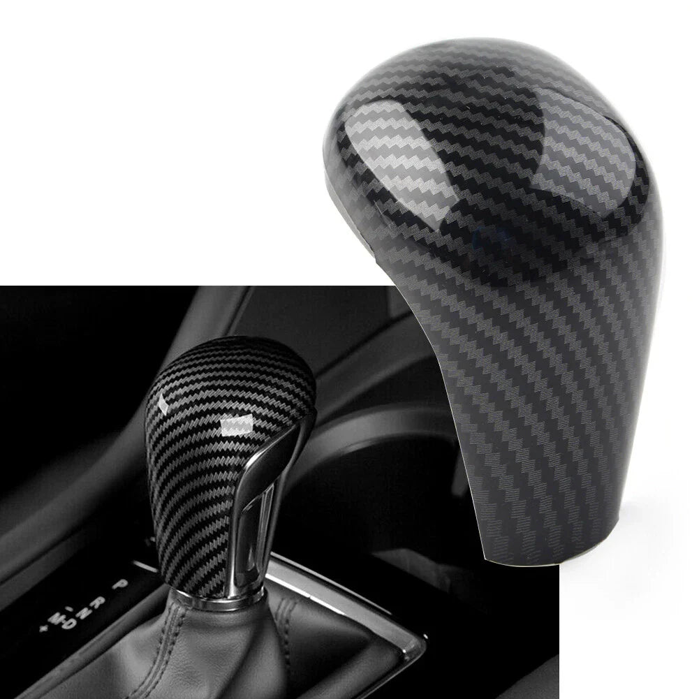 ABS Carbon Fiber Console Gear Shift Knob Cover for Mazda 3 Axela (2020-2021)