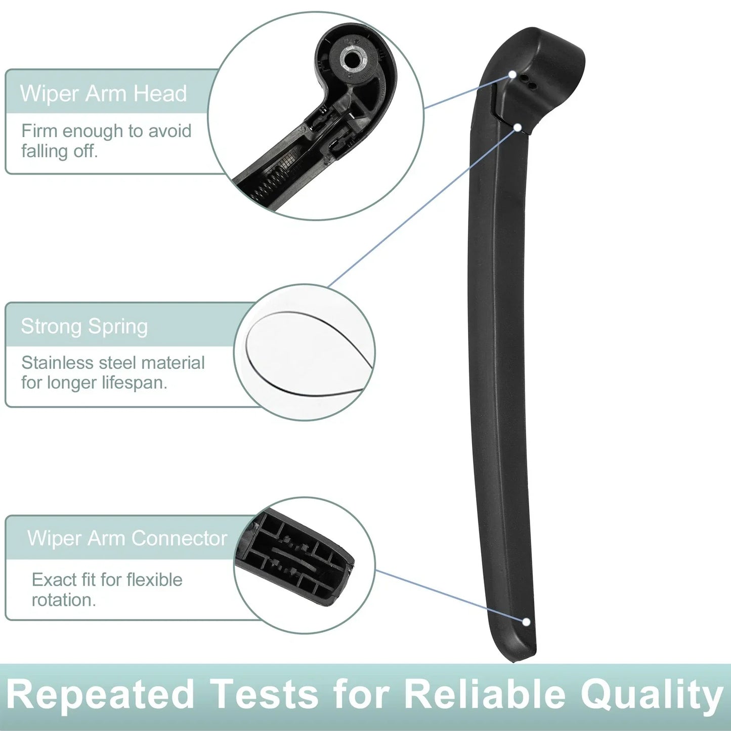 Rear Wiper Blade Arm Set for Porsche Cayenne Hybrid (2010-2017)
