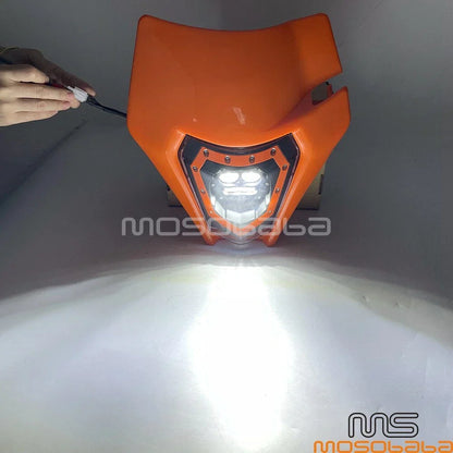 LED Headlight Hi/Lo Beam Front Lamp for Dirt Bike - Amber Day Run Lights