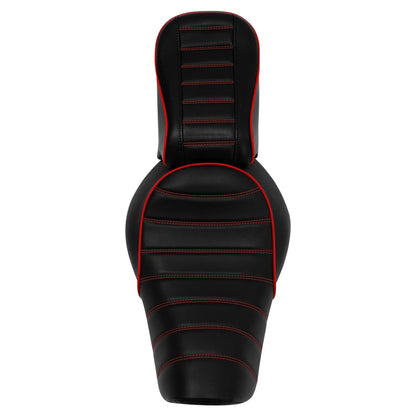 Driver & Passenger Seats for Harley Iron 883 XL883N (2016-2022) Black Red