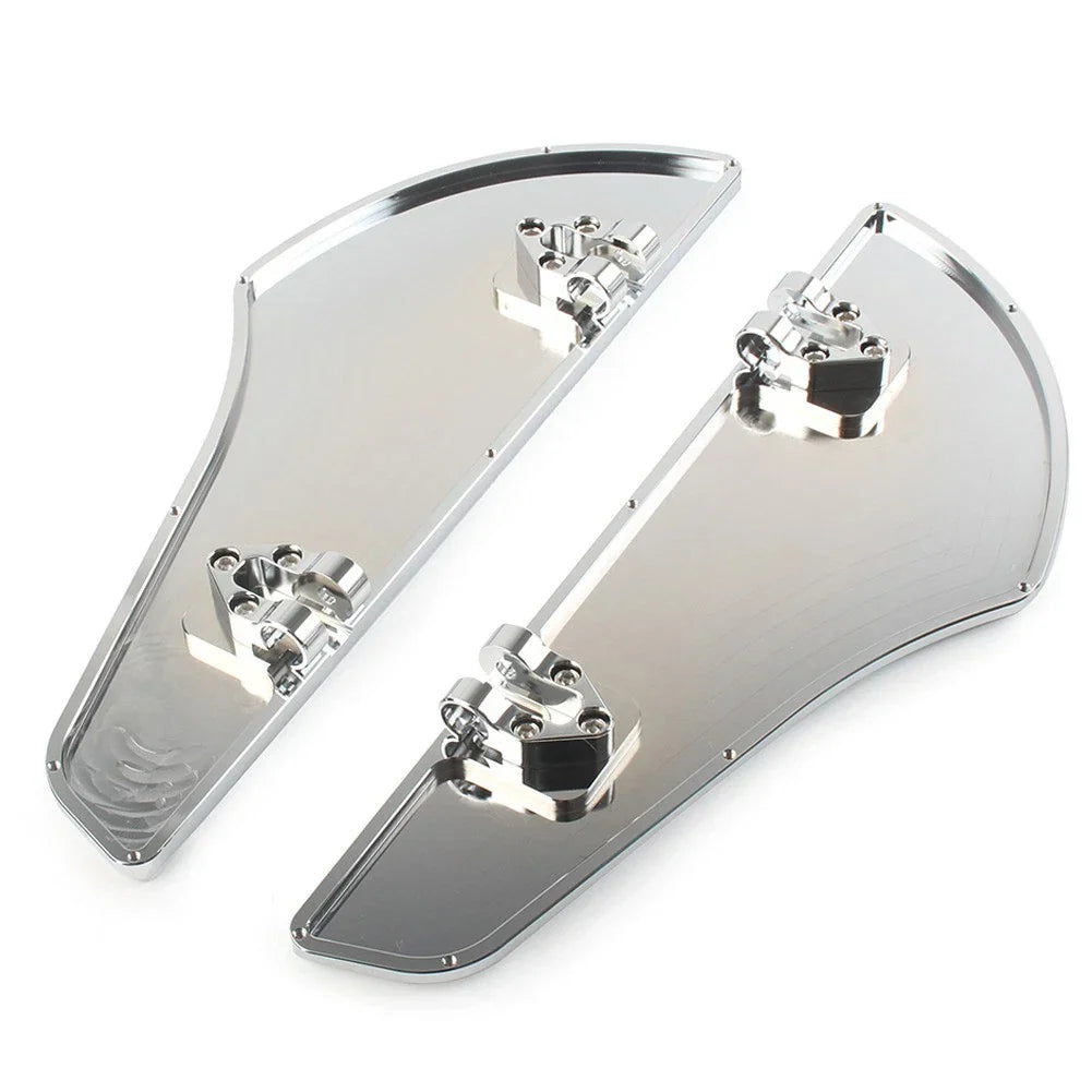 Non-Slip Front Floorboards for Harley Dyna Touring Softail Chrome
