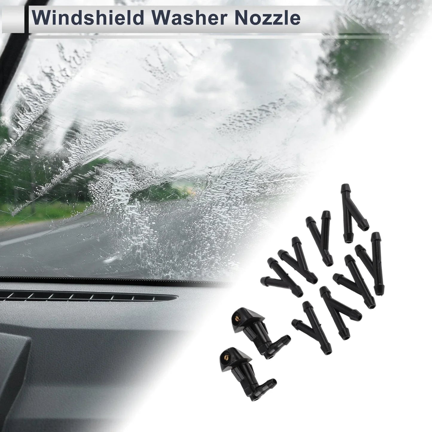 Washer Nozzle & 8 x Hose Connectors for Honda (No.76810SDAA11)