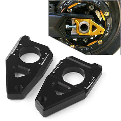 Motorcycle Axle Spindle Chain Adjuster Blocks for Yamaha YZF FZ8 FZ1 TMAX (2010-2017)