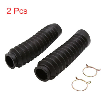 2 x Black Motorcycle Front Fork Dust Covers for Honda Wuyang