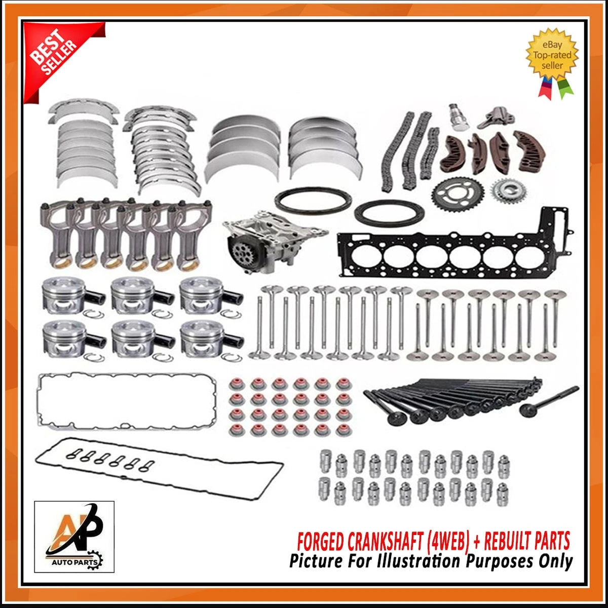Crankshaft Rebuild Kit for BMW X4 X5 X6 3.0L Diesel N57 (2010–2018)