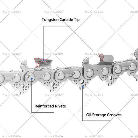 16" Semi Chisel Tungsten Carbide Chainsaw Chain for Various Models