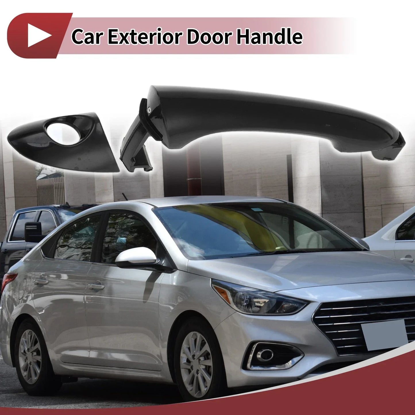Car Door Handle Grip for Hyundai Sonata 2011-2014 Front Left Black