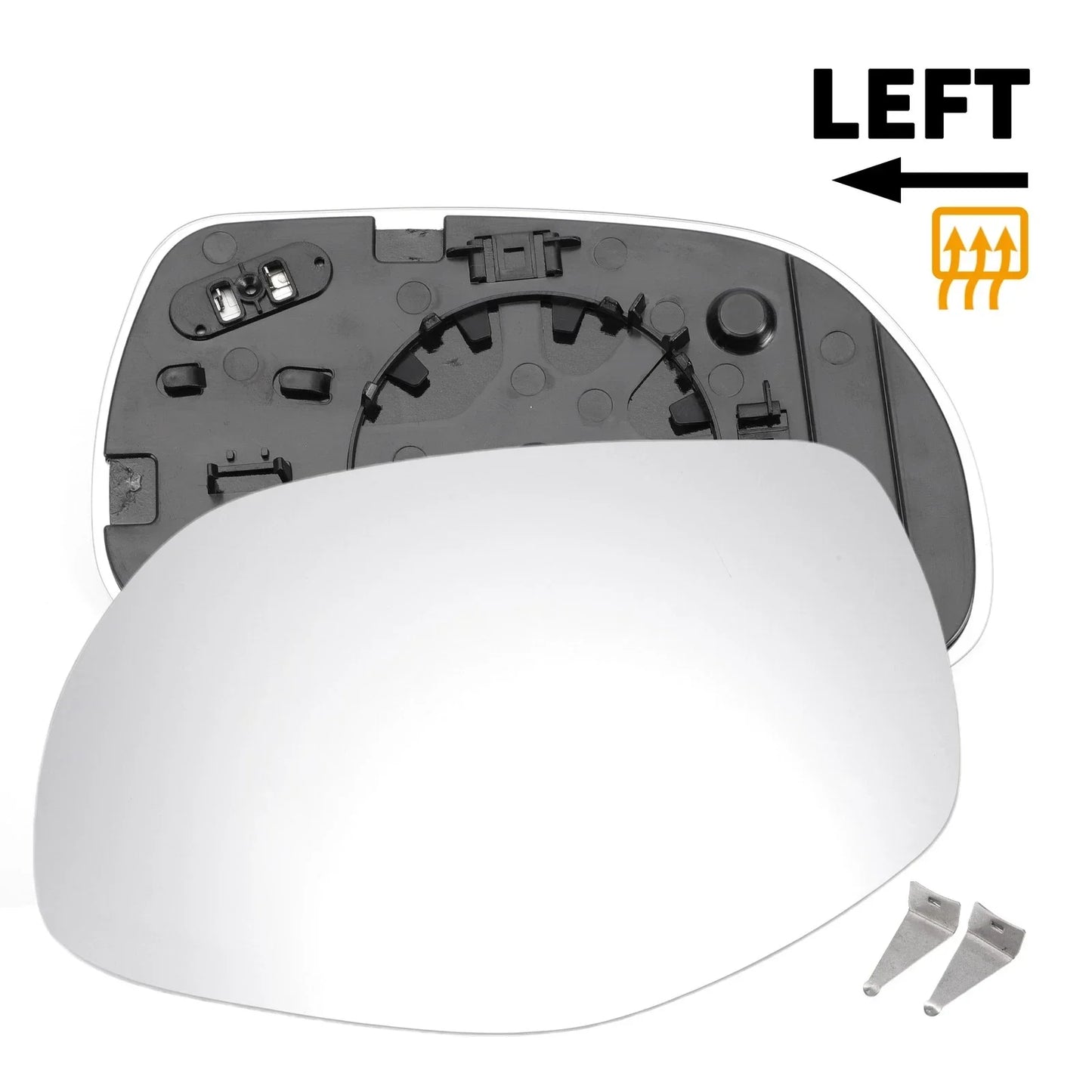 Left Side White Mirror Glass w/ Back Heated for Porsche Cayenne (2007-2010)