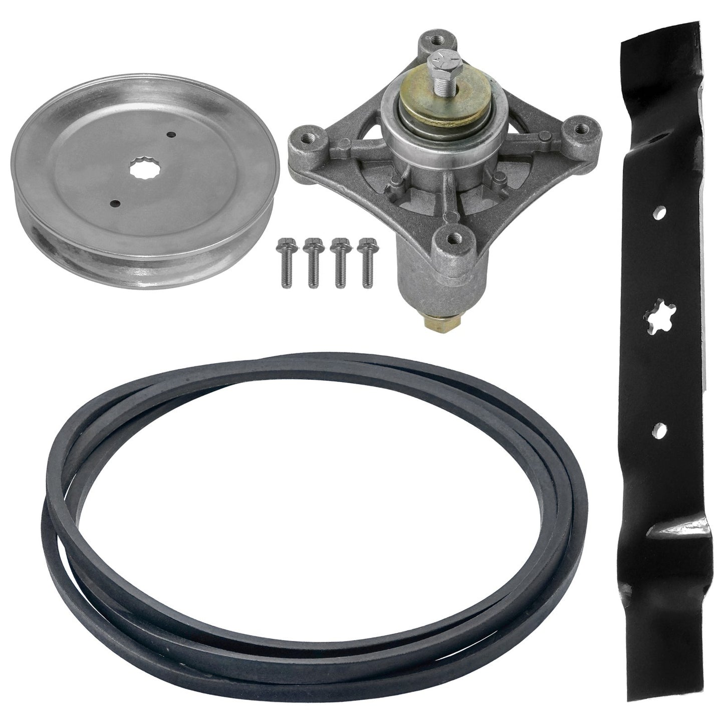 Deck Blade Spindle Belt Pulley Kit for Husqvarna GTH2654 GTH24V54 LGT2554 (54")