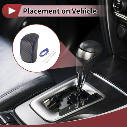 Car Gear Shift Knob Cover for Dodge Journey 2011-2020 Black Blue 1 x