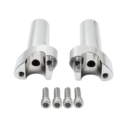 4" CNC Straight Handlebar Risers for Harley Sportster Dyna Softail (2004-2023)