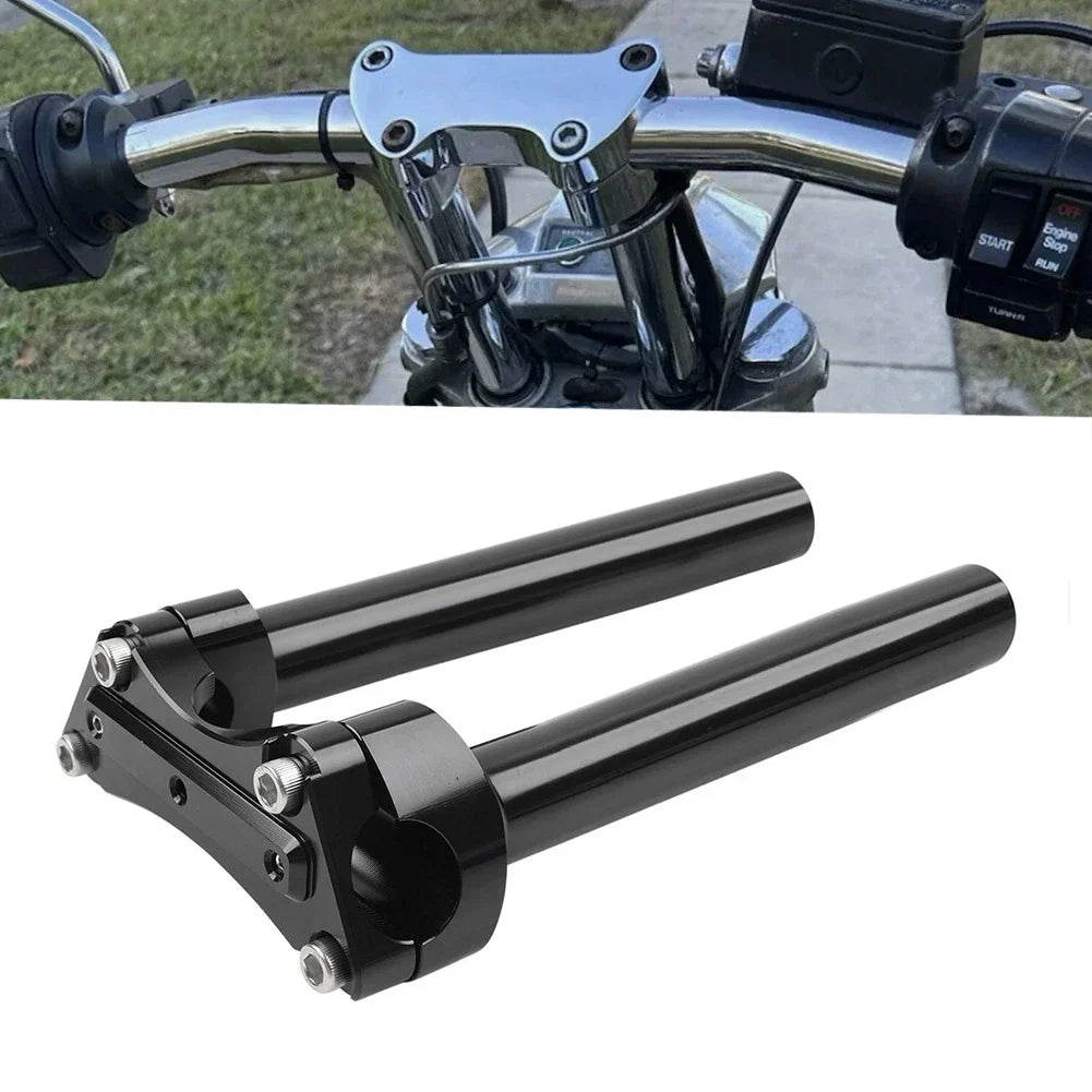 8.5" Handlebar Riser Top Clamp Black for Harley Fat Boy, Low Rider
