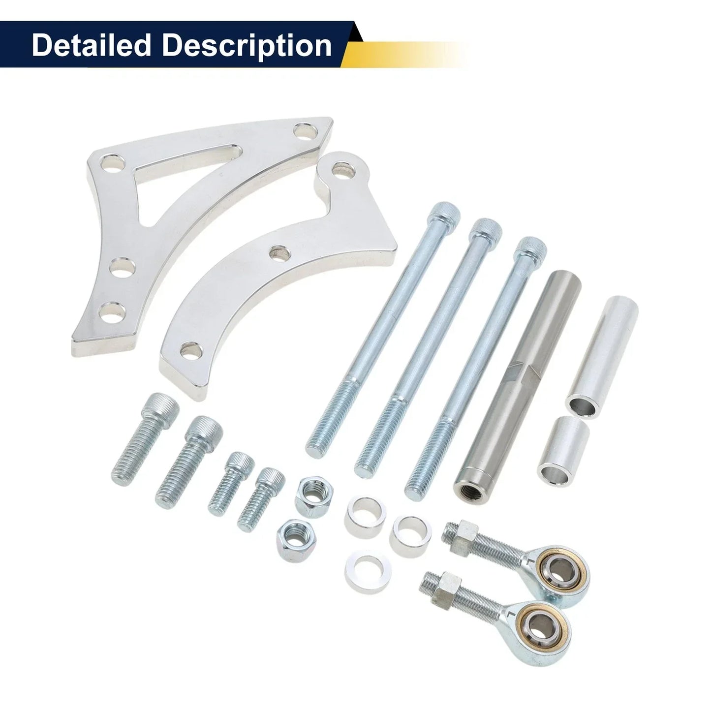 Generator Mount for Chrysler Dodge 1970-2024 Silver Tone Metal 1 Set