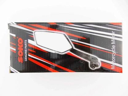 Black White Hex Soko Mirrors for Suzuki GSX1100S Katana (1981-1994)