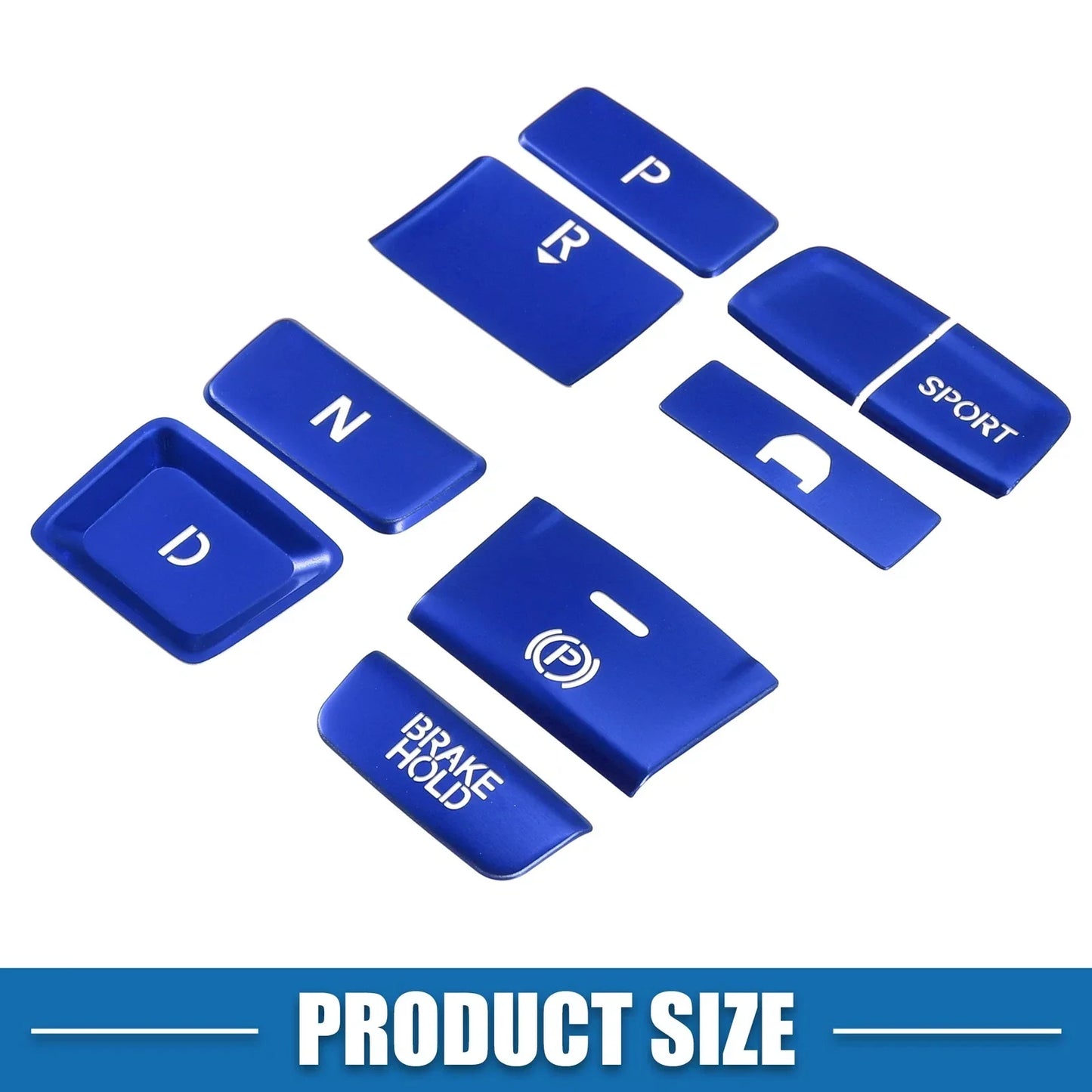 9 x Gear Shift Panel Switch Button Covers for Honda Accord (2018-2022) Blue
