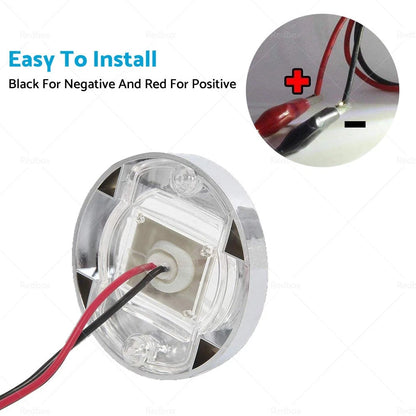 4 x Round LED Marine Boat Courtesy Lights - White (Various Years)